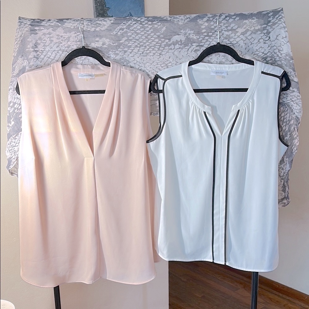 🌟(Lot of Two)! 🤩 CALVIN KLEN Wm’s Sleeveless Tops xL NWOT🤯